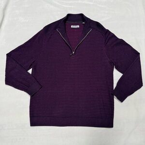 Men's Purple Tommy Bahama Seaport half zip Sweater